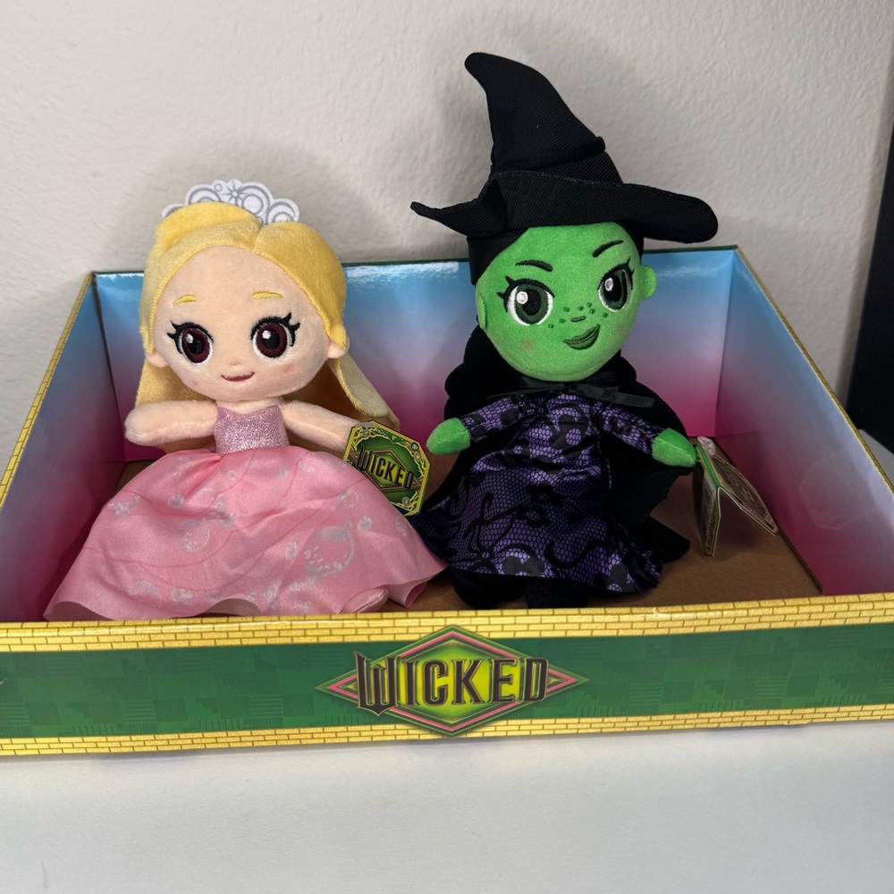 Wicked 10’Plush Elphaba Wicked Witch & Glinda The Good NEW with Display Box